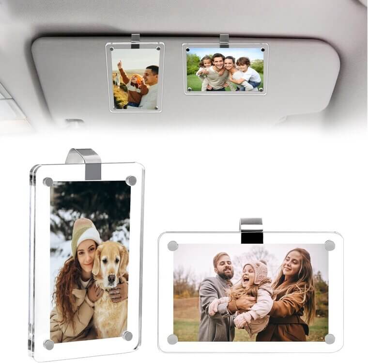 Acrylic Car Photo Holder - Display Memories on the Go!