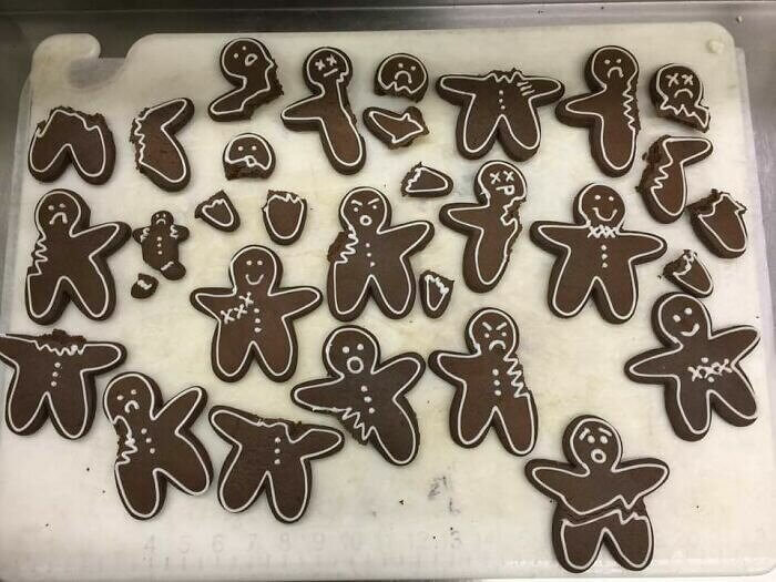 Using Those Broken Gingerbread Men Pieces