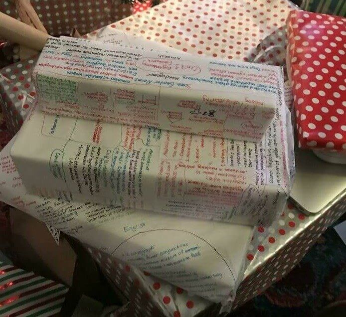Wrapping Gifts With Unneeded Study Notes