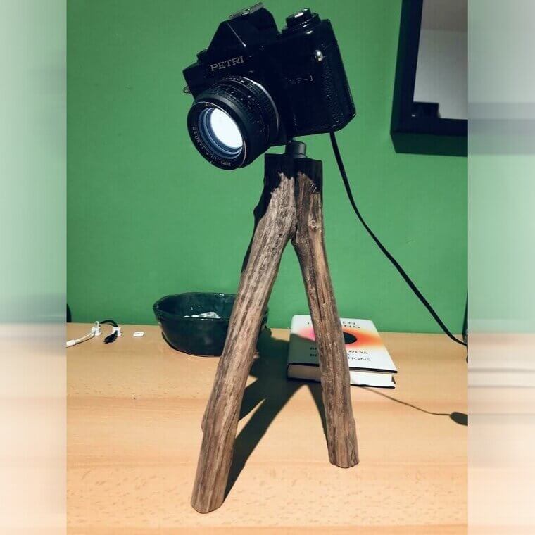 Alternative Table Lamp From Repurposed Materials