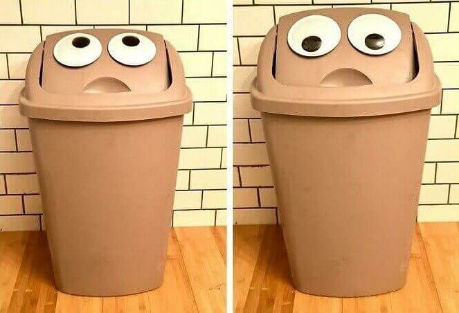 Judgemental Bin Eyes Reminds You to Recycle