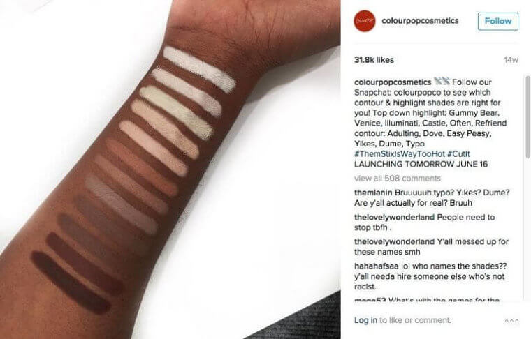 Colourpop Makes Racist Products