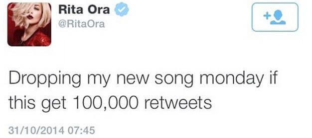 Rita Ora's Failed Tweet