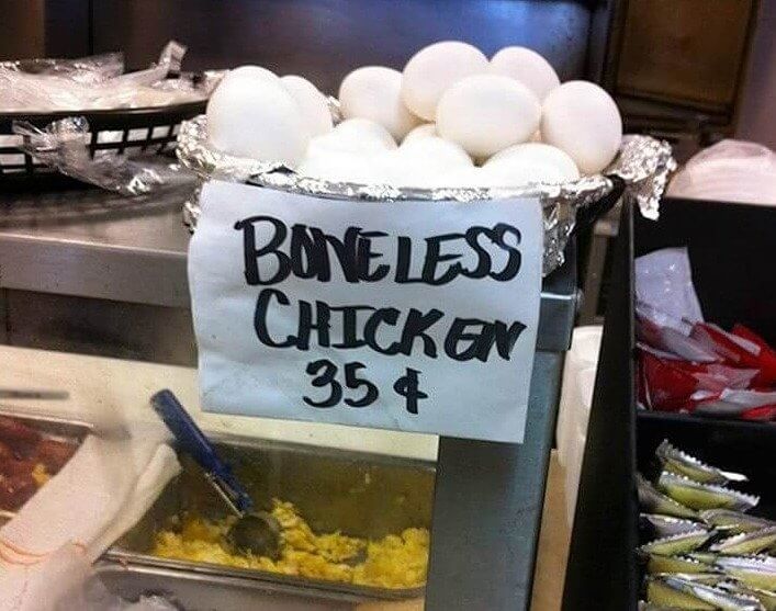 More Like "boneless Chick"