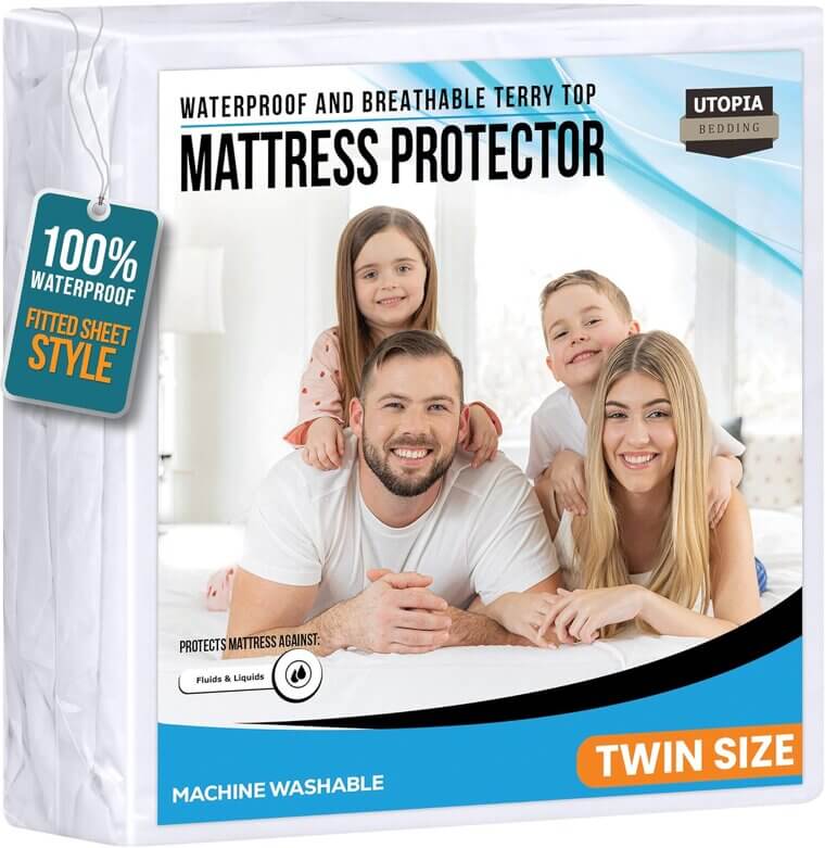 Utopia Mattress Protector - Soft & Waterproof - 18% Off!
