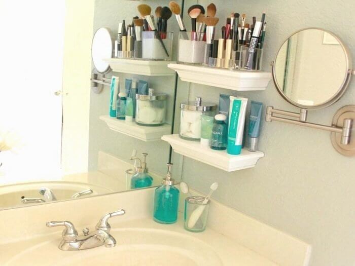 Limited Counter Space? Try Vanity Shelves