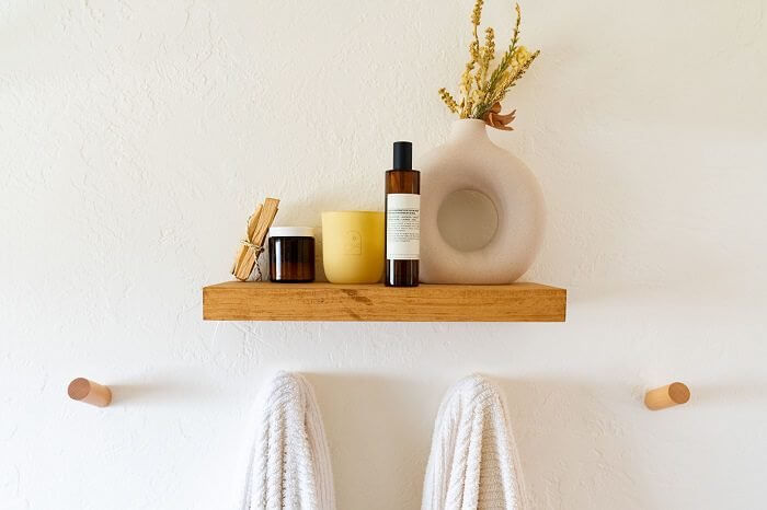 Use Drill-Less Floating Shelves for Easy Storage