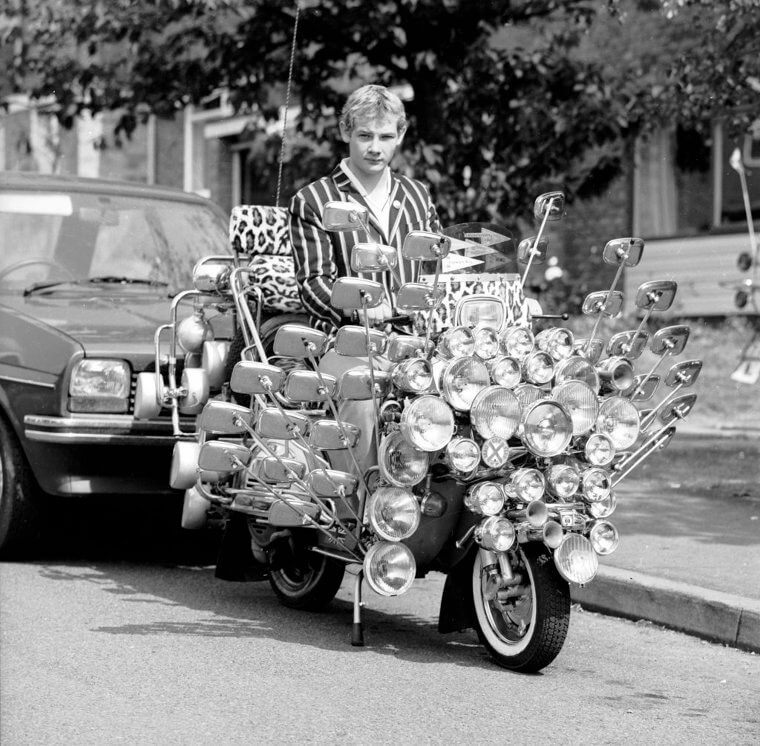 A Custom Vespa Scooter From 1983