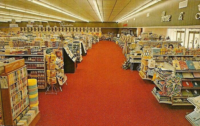 Just Looking at This Grocery Store Carpeting From the 1970s Makes Us Dizzy