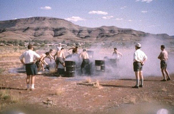 Back in 1962, Workers Competed in "asbestos Shoveling Competitions"