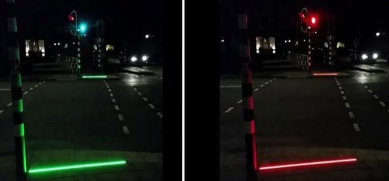 Farbige Lichter an Fußgängerüberwegen