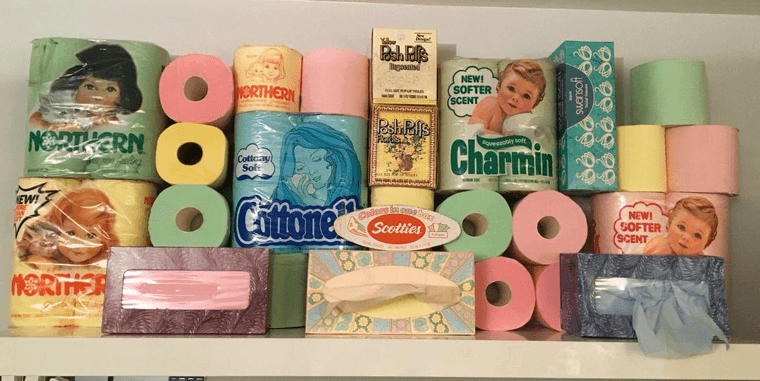 Toilet Paper With Patterns and Color