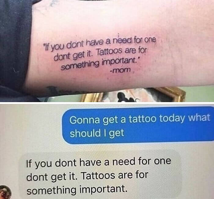 When Mom Says Not to Get a Tattoo