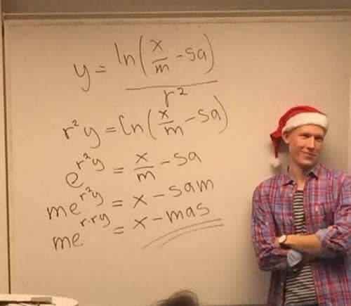 Merry X-Mas, Here's Some Math Homework