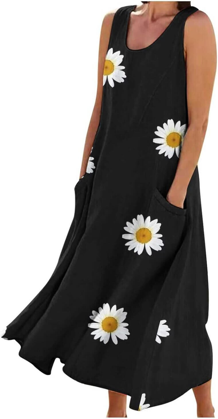 Summer Cotton Linen Dress - Flowy, Comfy & Elegant 