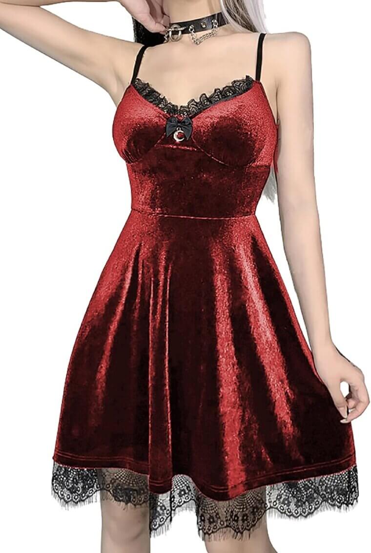 Gothic Lolita Dress - Velvet Moon Camisole for Punk & Witchy Styles - Enjoy 12% Off!