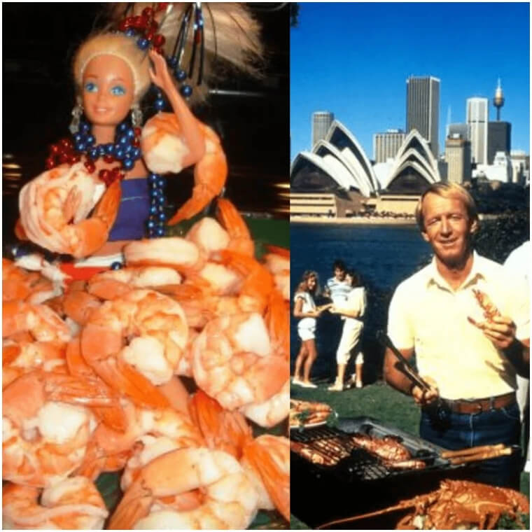 Barbies And Shrimp Go Together Very Well Down Under