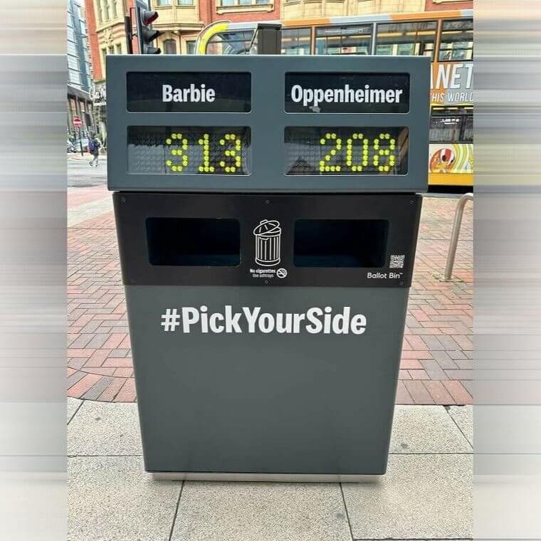Ballot Bins to Discourage Littering