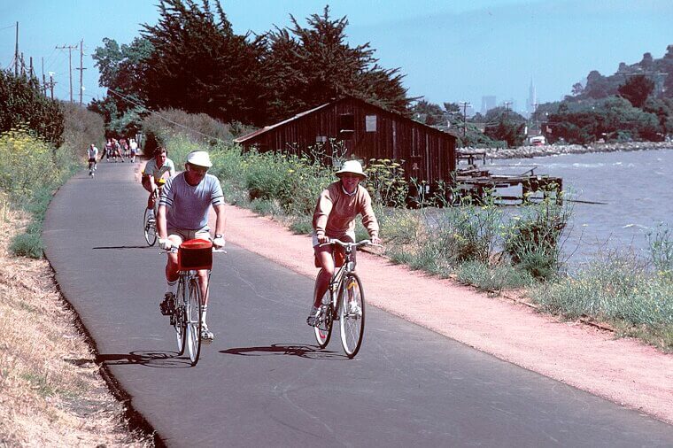 Riding a Bike Without a Helmet