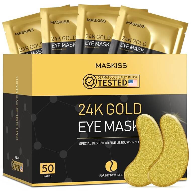 Maskiss 24k Gold Eye Patches - Revitalize Your Eyes Naturally - Enjoy 21% Off!
