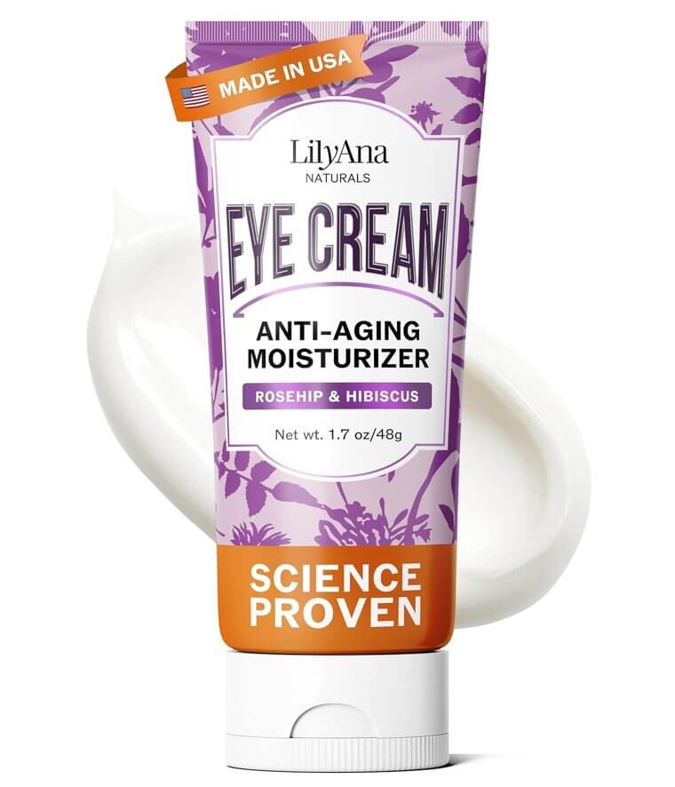 LilyAna Eye Cream for Dark Circles & Puffiness - Hydrate & Rejuvenate - Now 25% Off!