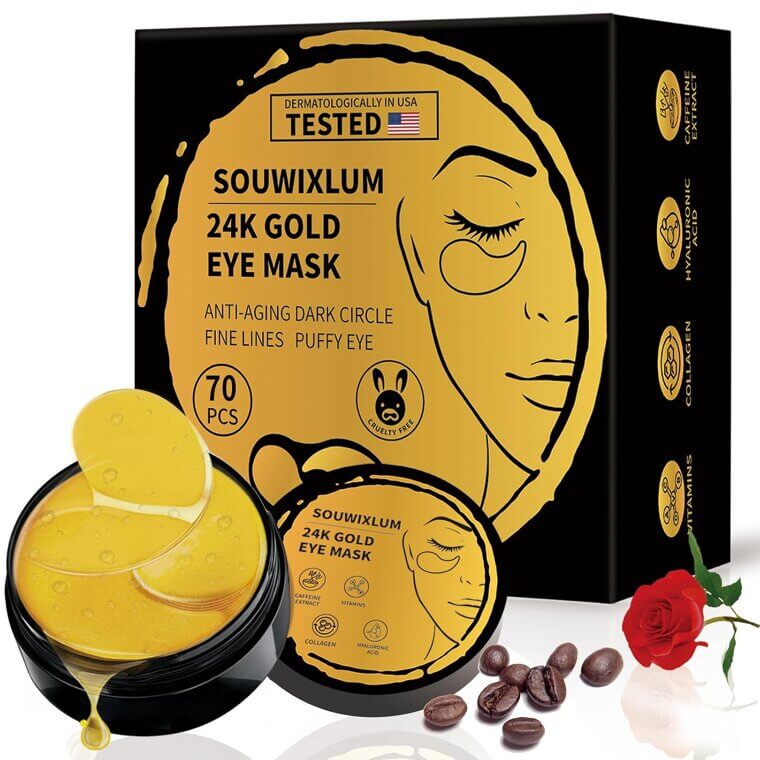 24K Gold Eye Masks for Dark Circles and Puffiness - Radiant Eyes 