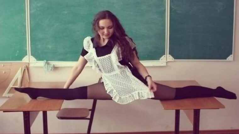 Practicing The Splits At School