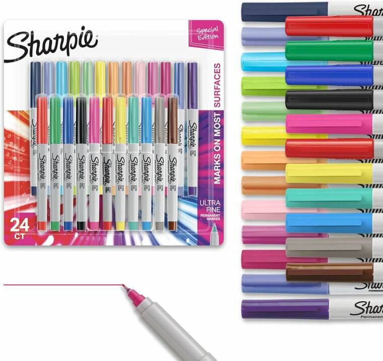 Unleash Creativity with Sharpie Markers - 24 Vivid Colors! Enjoy 5% Off!