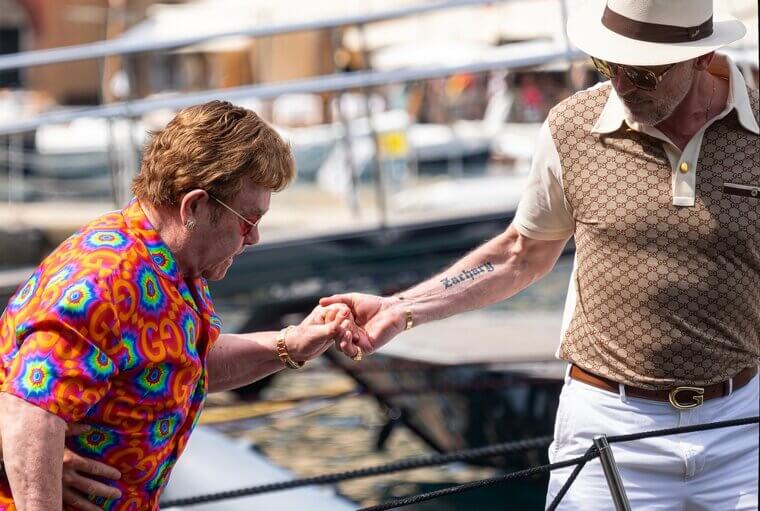 Elton John and David Furnish (Together for 33 Years)