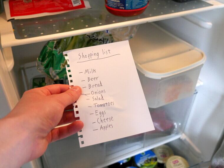 Plan Meals and Shop With a List