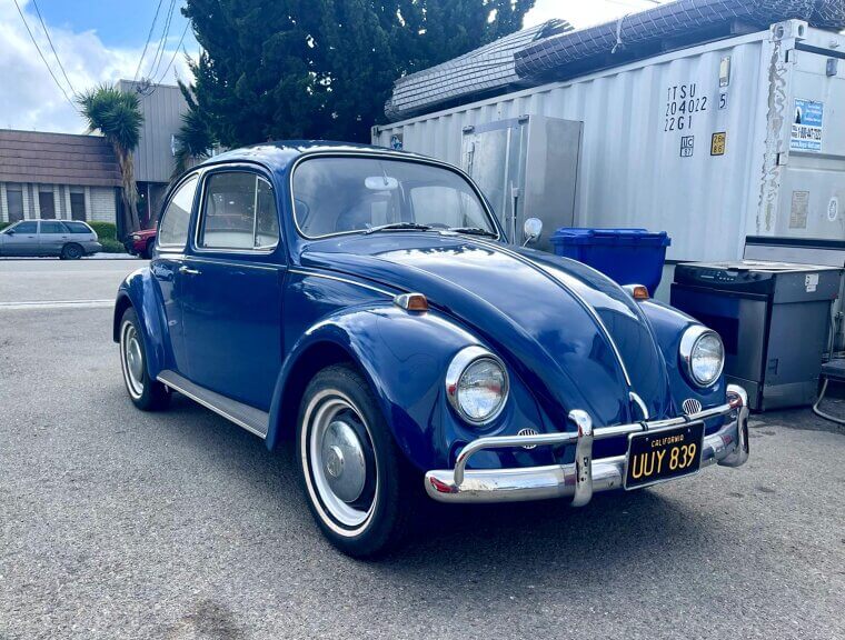 The Humble Volkswagen Beetle Among the Sedans
