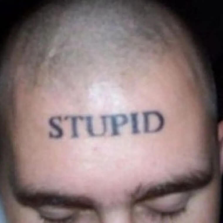 At Least He Spelled "Stupid" Right