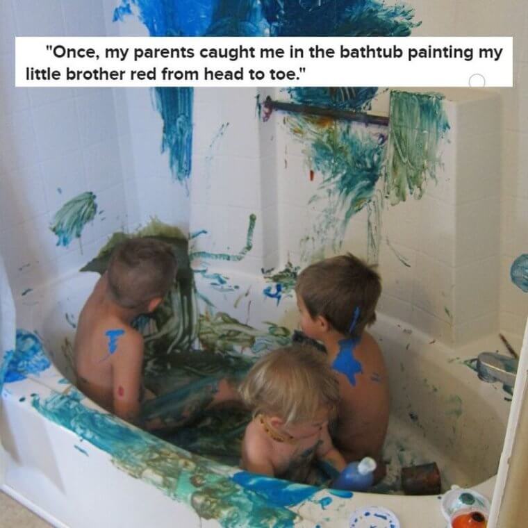 Painting Your Siblings in the Bath
