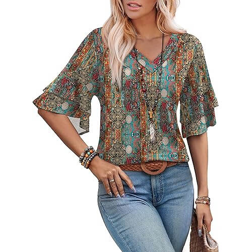 Elegant Boho Blouse Top that Completes Your Spring Wardrobe. Now 35% Off!