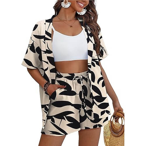 Vibrant Tropical Kimono Beach Set that Turns Heads Everywhere. 