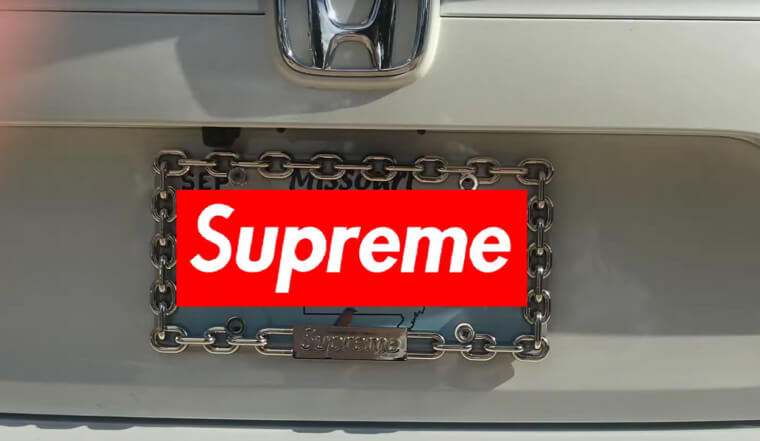 Chain-Link License Plate Frames