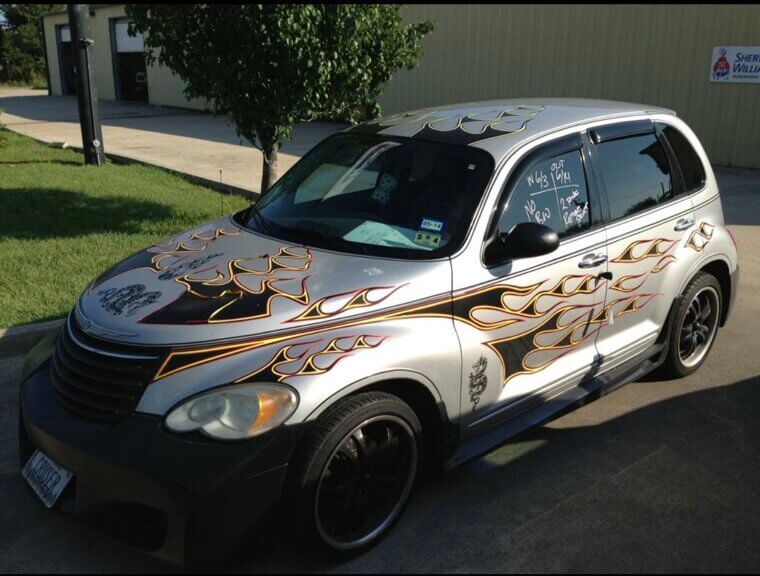 Vinyl Flames and Tribal Decals