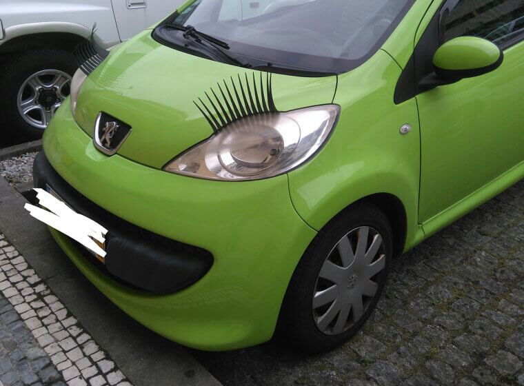 Eyelash Headlight Stickers
