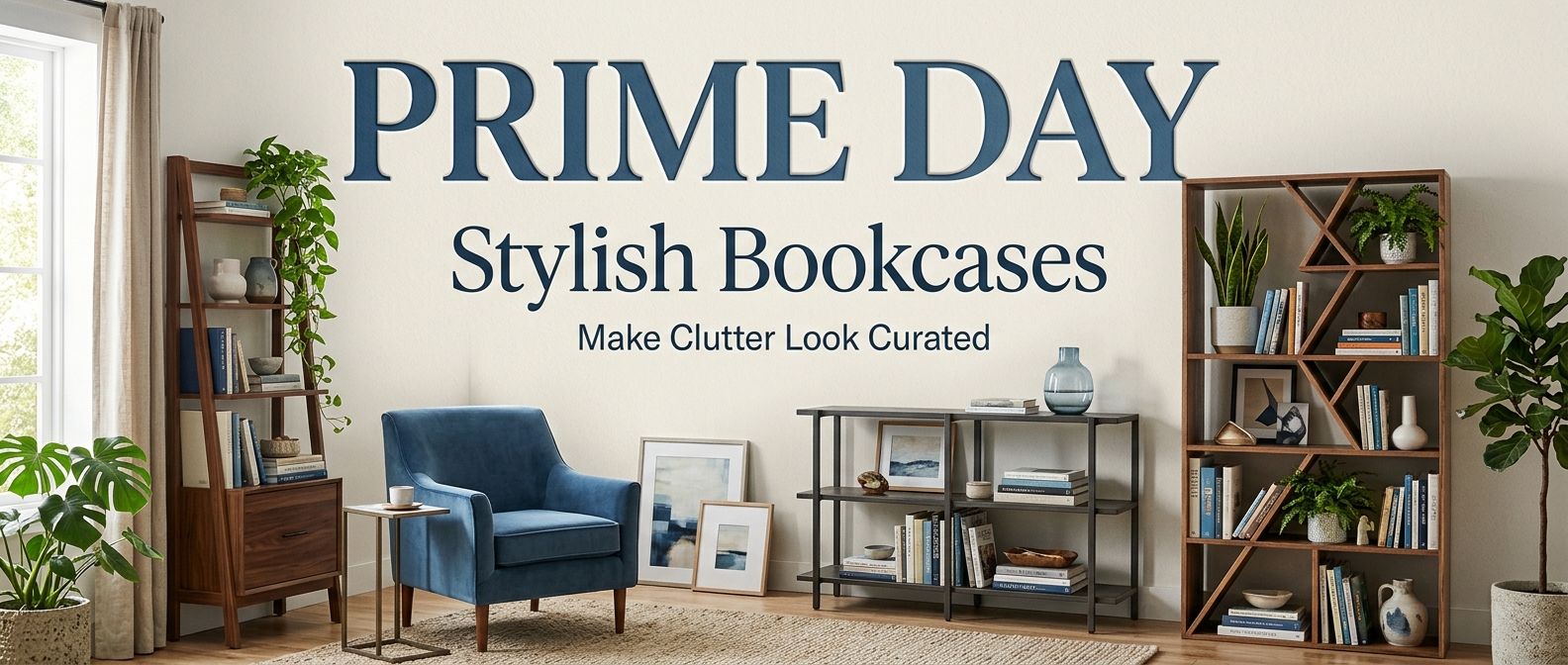 Prime Day Deals on Stylish Bookcases for People Who Want Their Clutter to Look Curated