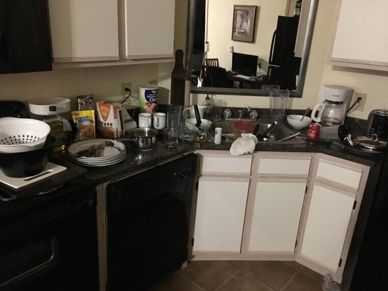 Washing Dishes With Running Water