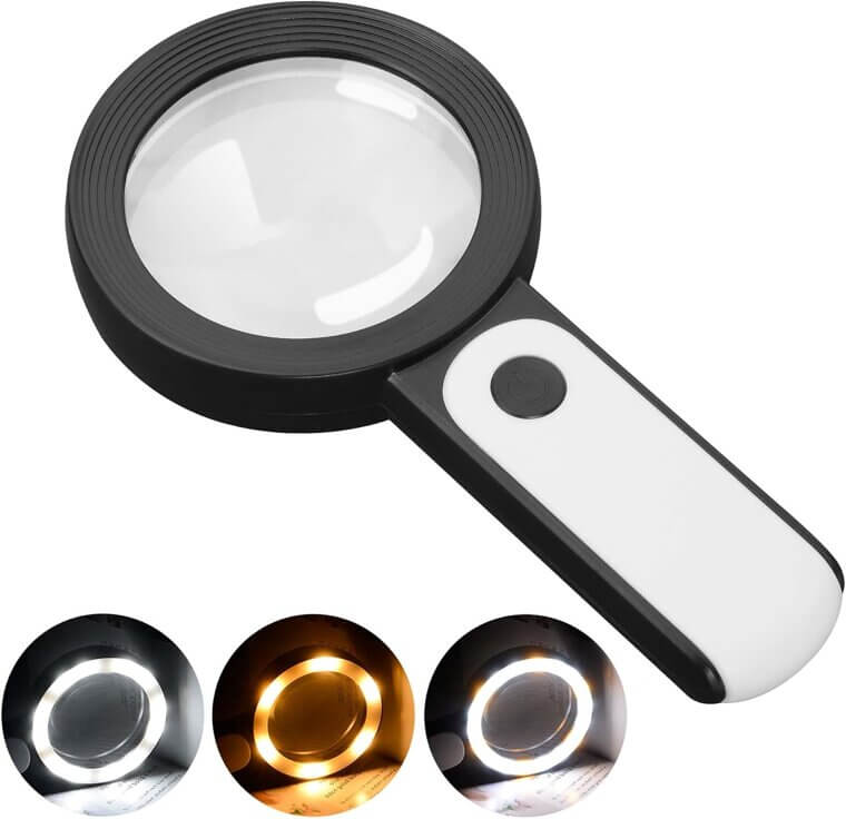 JMH Magnifying Glass with LED Lights for Easy Reading - Don’t Miss the 33% Discount!