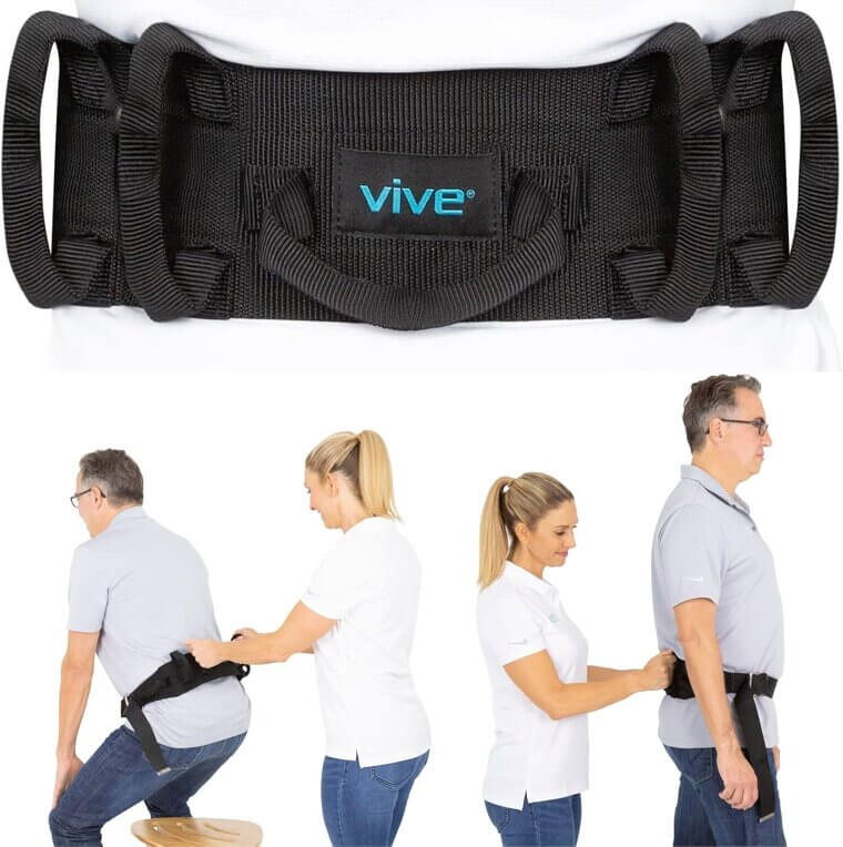 Vive Gait Belt - Secure Transfers for Elderly & Bariatric Patients 