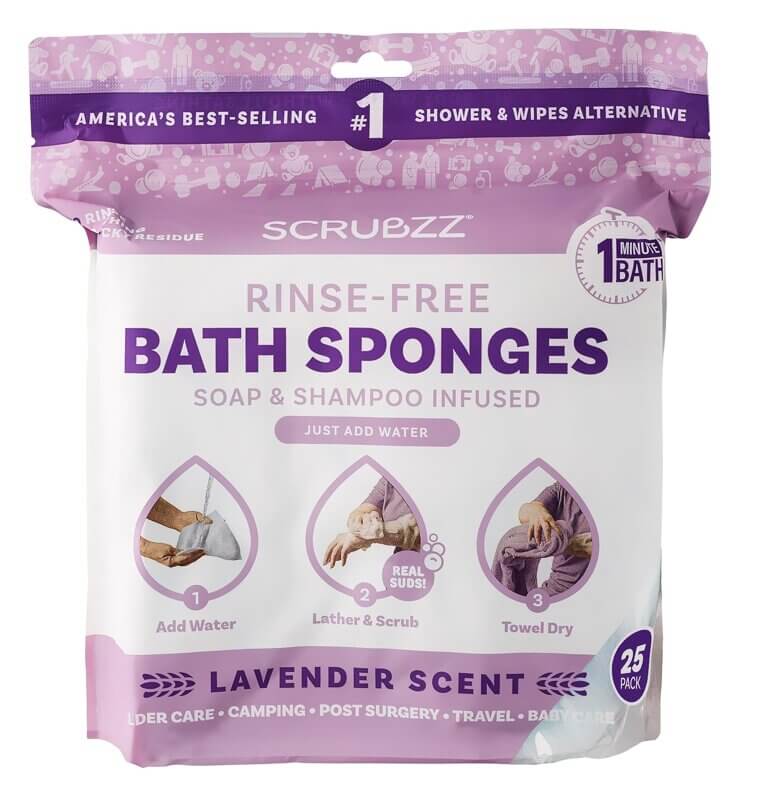 Scrubzz Bathing Wipes - Convenient No Rinse Solution - Now 8% Off!