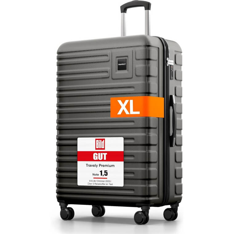 Travely Koffer XL - Robust, Leicht, Viel Platz