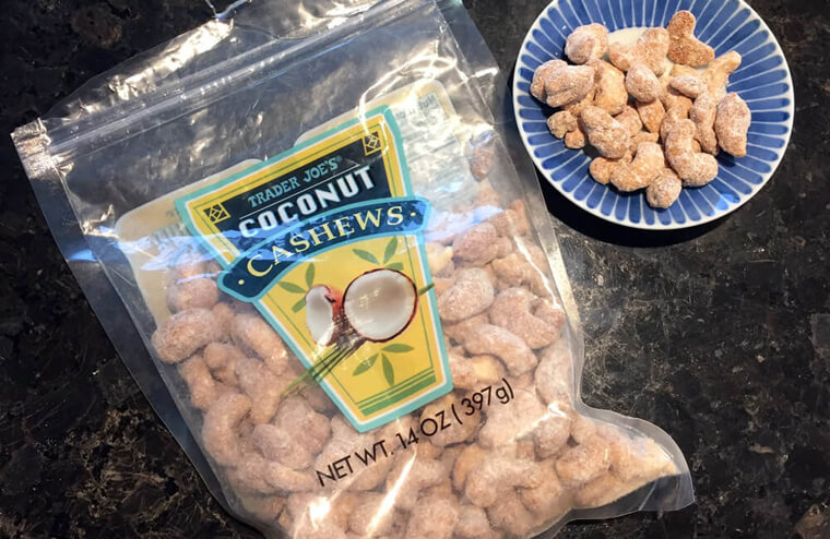 Coconut Cashews, $4.99