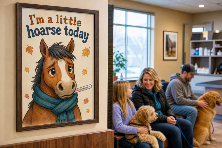 "I'm A Little Hoarse" Veterinary Clinic Poster