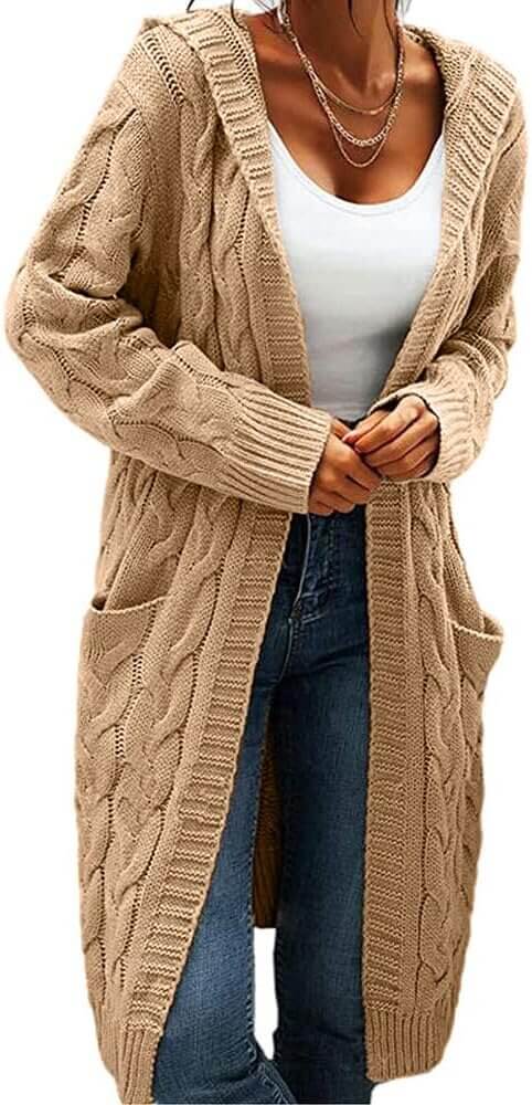 Women's Chunky Knit Cardigan - Cozy Style for Every Occasion - Enjoy 5% Off!