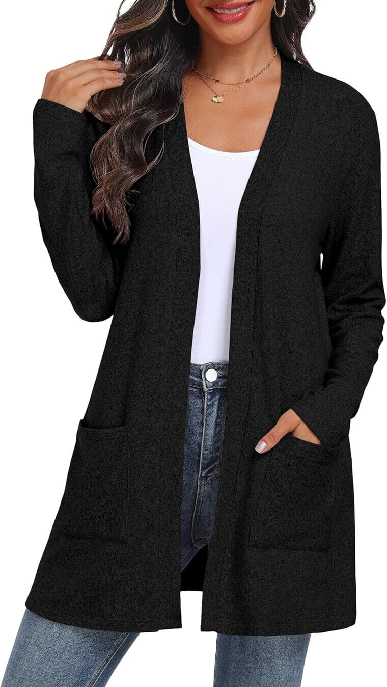 QIXING Women's Cardigan - Lightweight, Stylish, and Comfortable! - Now 21% Off!