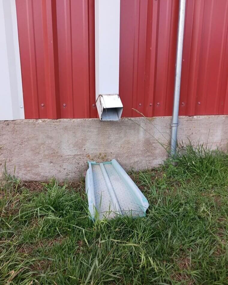 Lute contra a chuva com extensões de calha