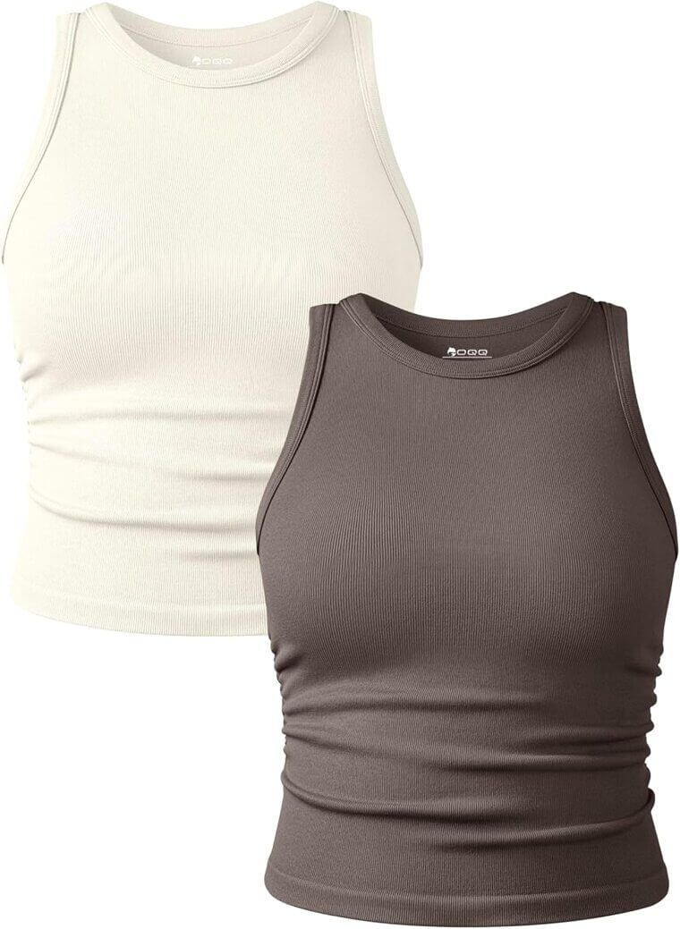 OQQ Yoga Crop Tops - Perfect for Casual Comfort 